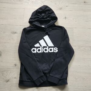 Adidas Black and White women's Sweatshirt with Trefoil Design